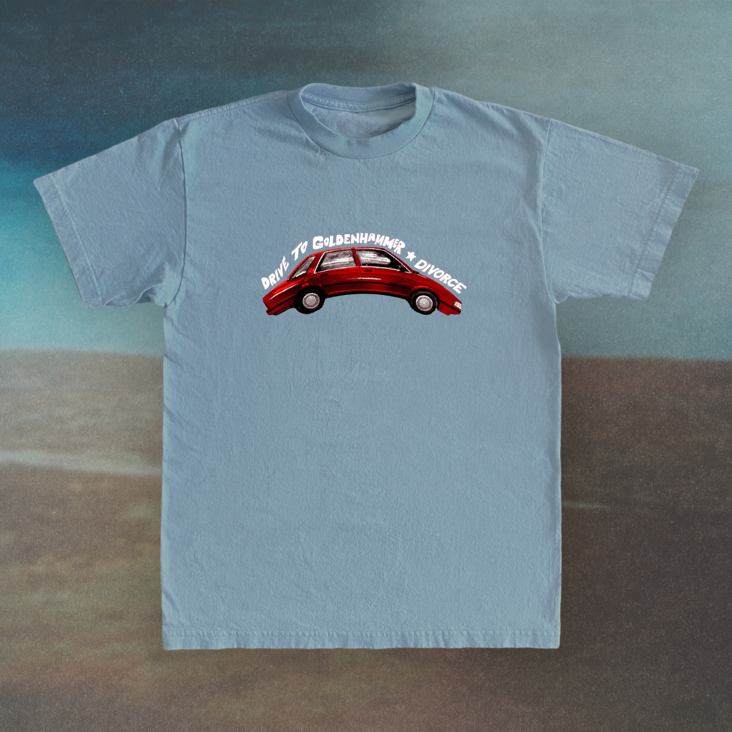 Divorce - Red Car Blue T-Shirt