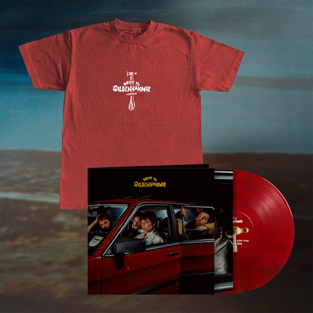 Drive To Goldenhammer "Red Car” Store Exclusive Edition Gatefold Vinyl + The Hammer Red T-shirt